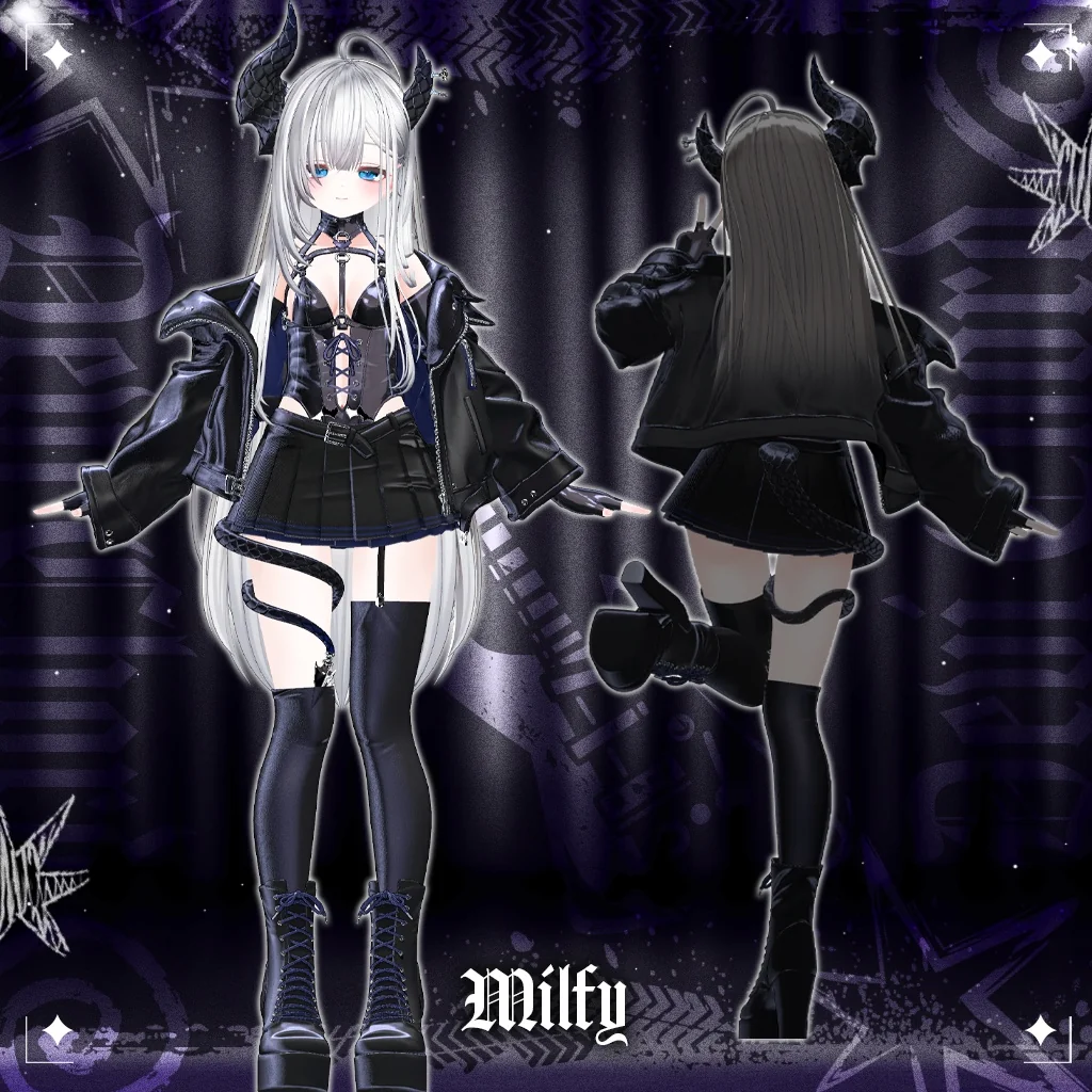 Devi ChordをMilfyに着せた正面と背面