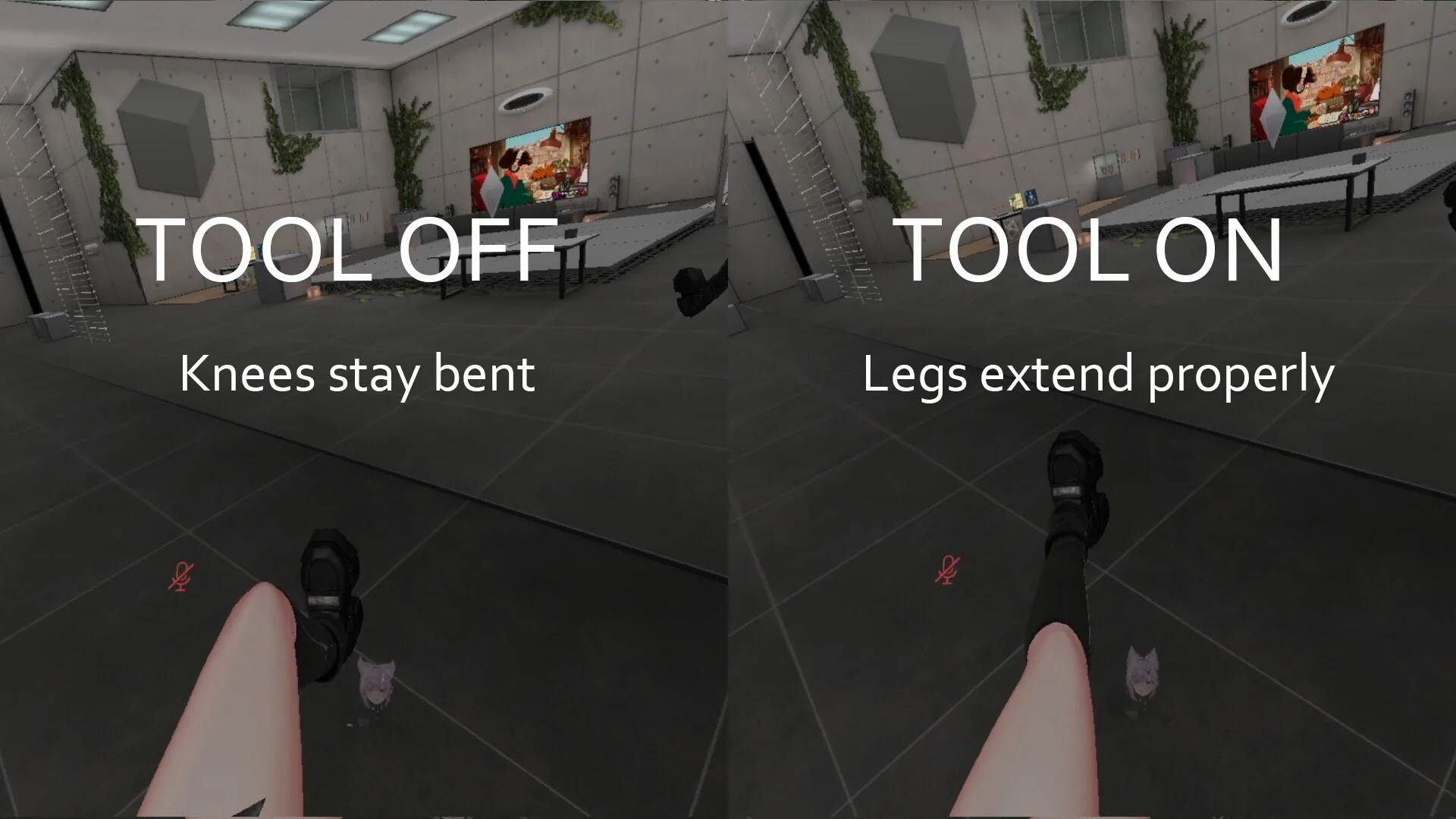 Full Body Ratio VRの補正前後を比較する公式画像