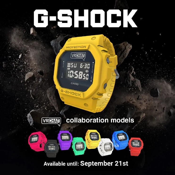 G-SHOCK DW5600 VRC Editionの全8色と「Available until: September 21st」の表記