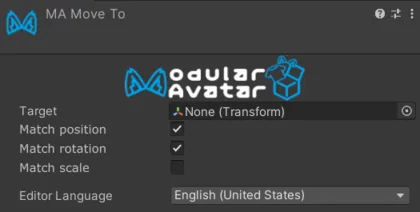 Modular Avatar Move ToのInspector