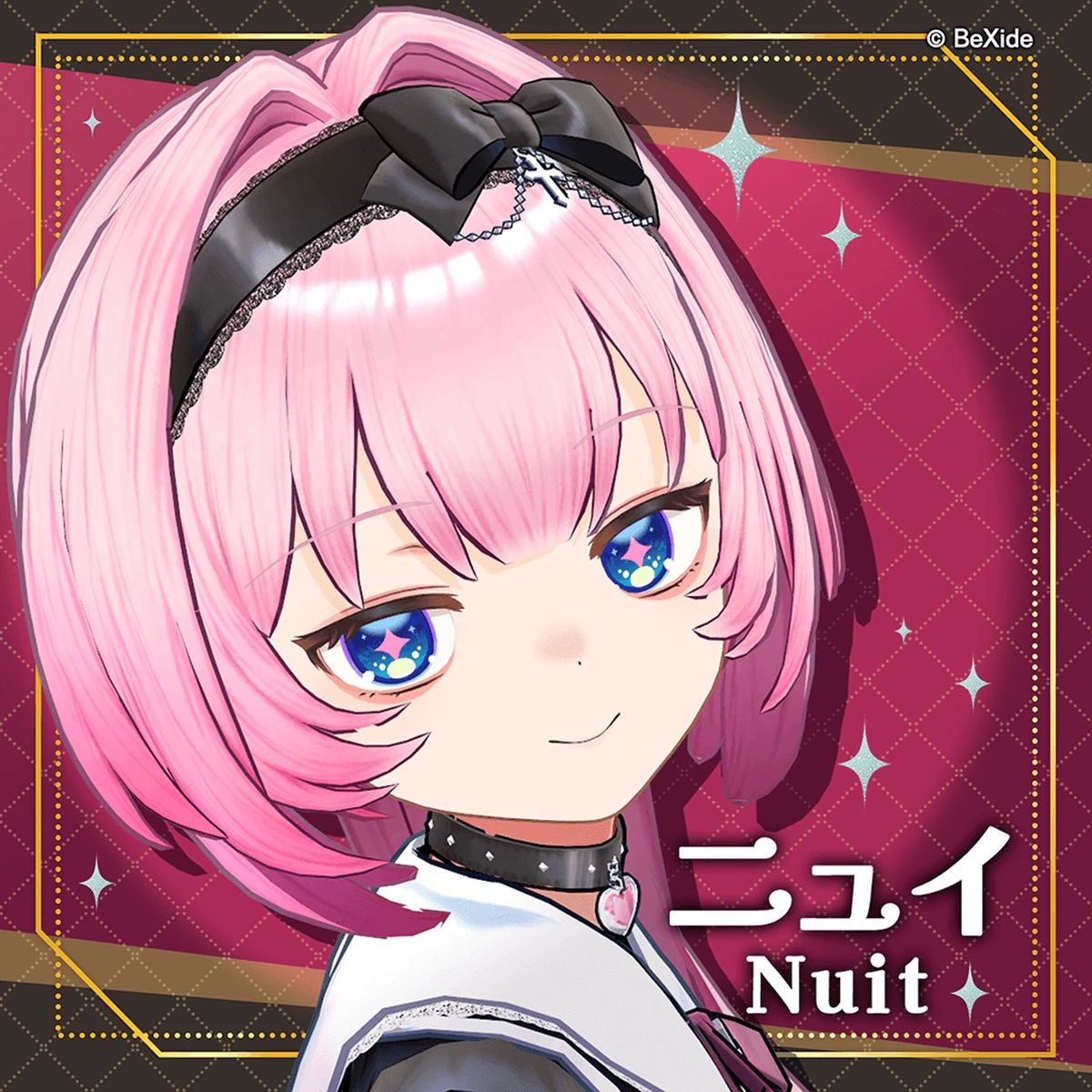 VRChatアバター「ニュイ(Nuit)」の顔を大きく写した公式画像