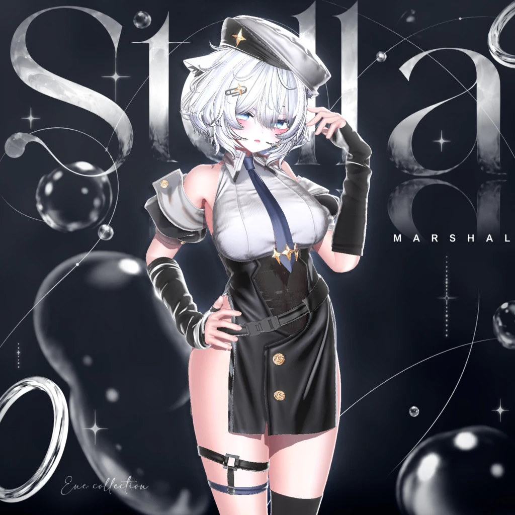 ベレー帽とネクタイを合わせたStella Marshalの公式商品画像