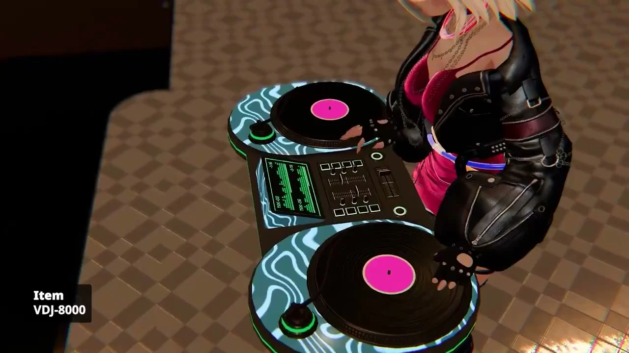 EDM BundleのVDJ-8000を操作するアバター